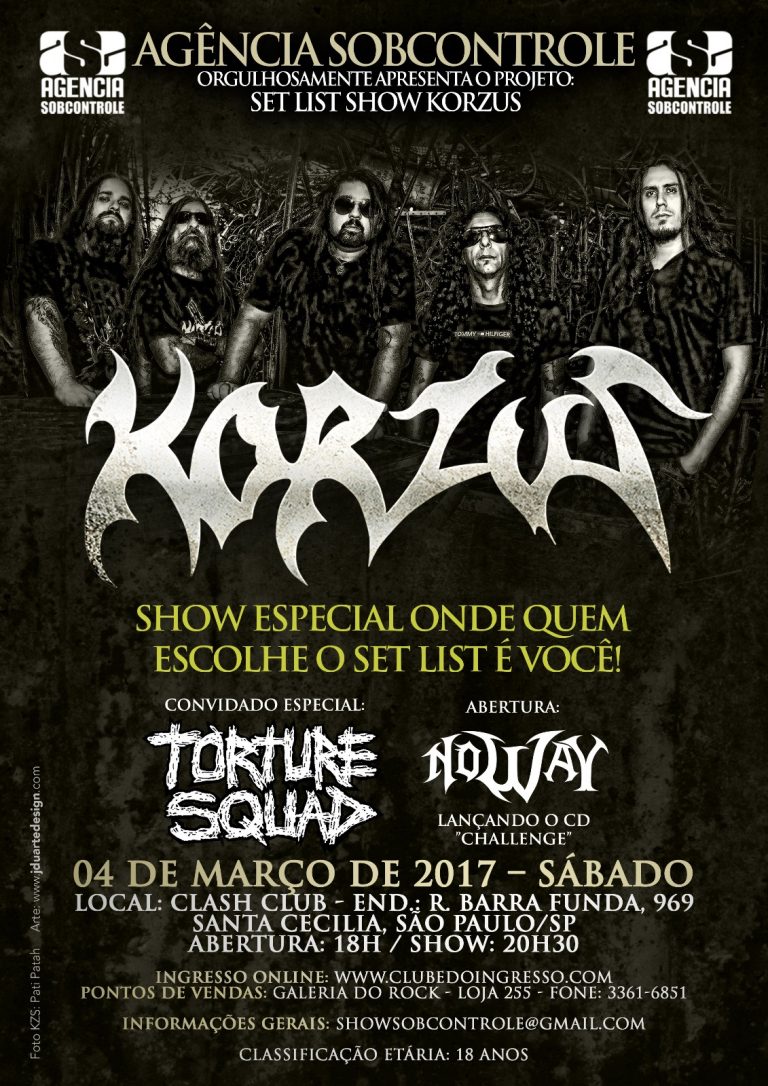 NOWAY: confirmado show ao lado do Korzus e Torture Squad em São Paulo