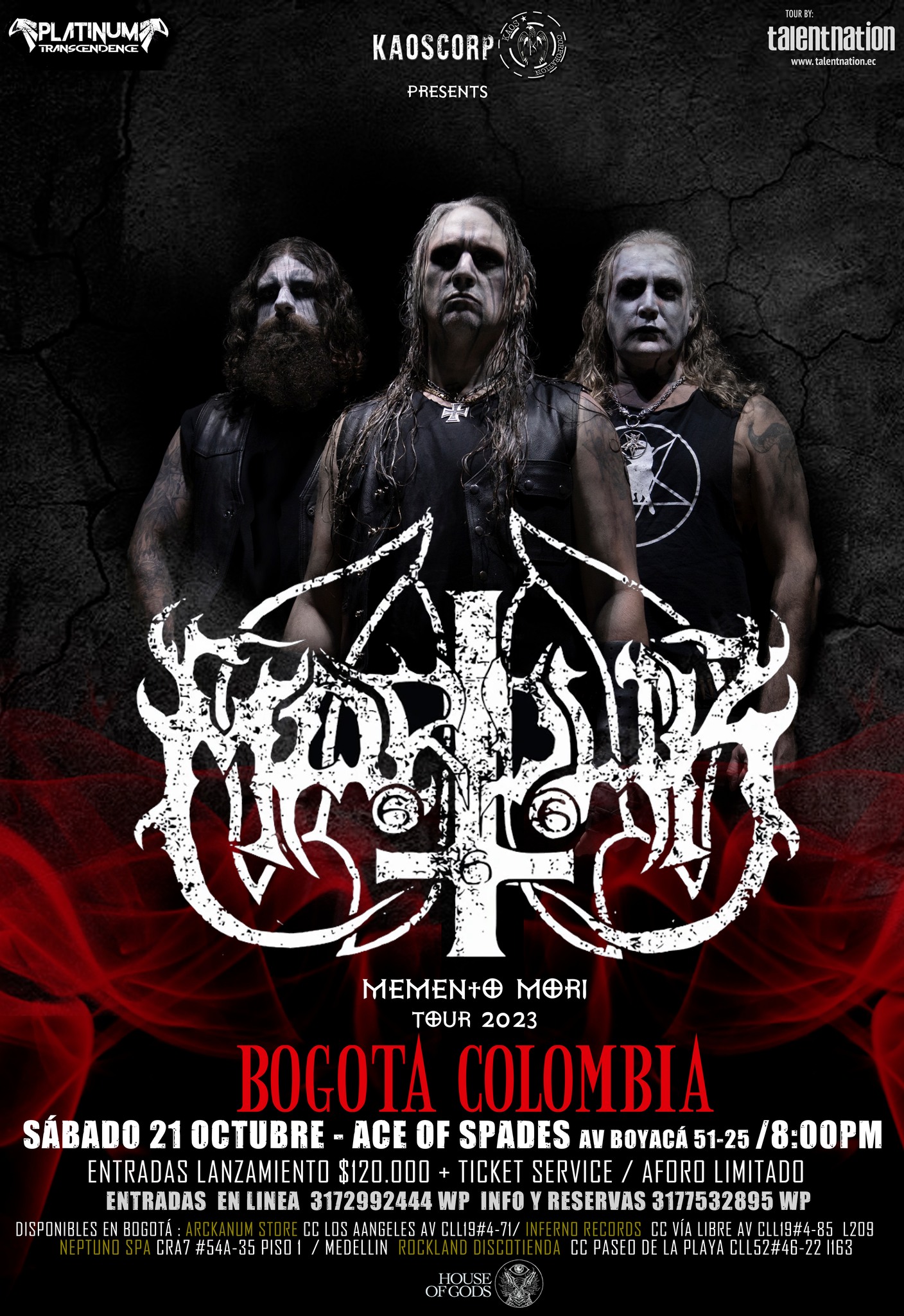 KAOSCORPORACION PRESENTA MARDUK MEMENTO MORI TOUR 2023. - Cultura em ...