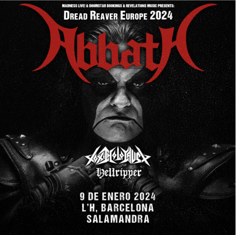 Abbath retorna à cidade de Barcelona em 9 de janeiro.
