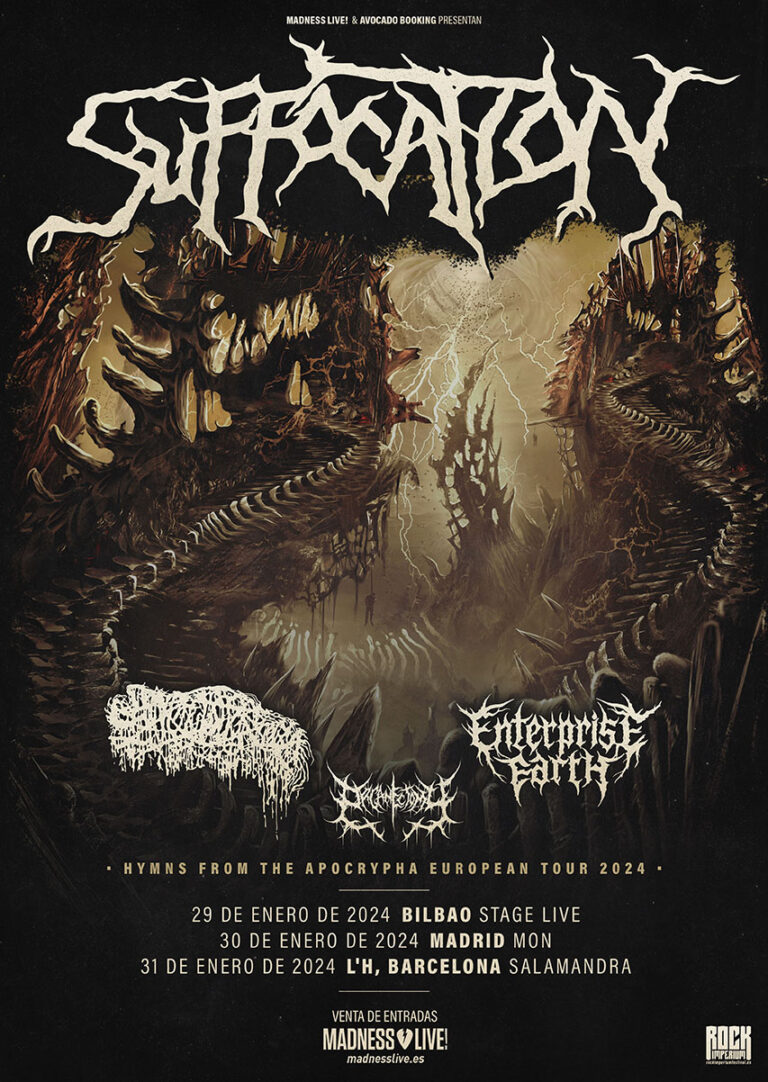 Uma noite de pura brutalidade: Chronicle of the Madness Live Concert com Organectomia, Sanguisugabogg, Enterprise Earth e Suffocation.