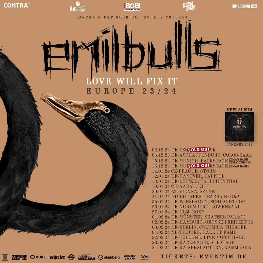 Tourposter Emil Bulls Love will fix it all Tour 2024