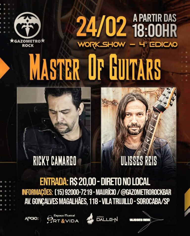 ULISSES REIS: guitarrista se apresentará na 4ª edição do Master of Guitars