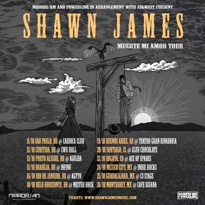 Shawn James em Ciudad de México, México com sua gira “Muerte mi Amor ...