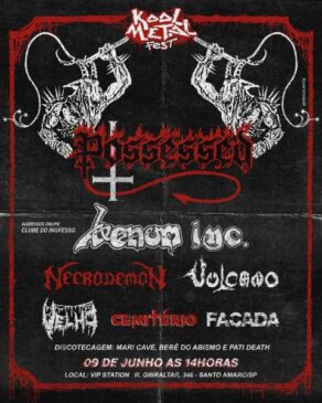 Facada será uma das bandas de abertura do Kool Metal Fest, abrindo para o Possessed e Venom Inc.