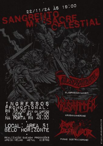 Flyer Sangrento Massacre Celestial