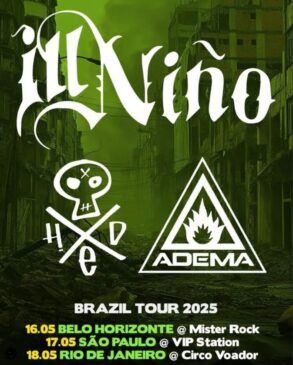 Ill Nino de volta ao Brasil com Adema e Hed(Pe).