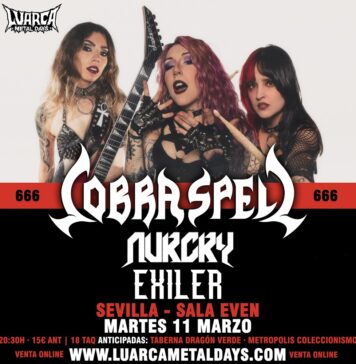 Crónica concierto Cobra Spell + Nurcry + Exiler Sala Even (Sevilla) 11/3/25