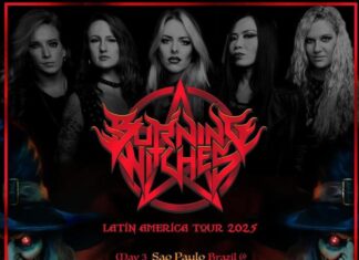 Burning Witches prepara ritual incendiário antes do Saxon em Porto Alegre em 06/05 no Opinião