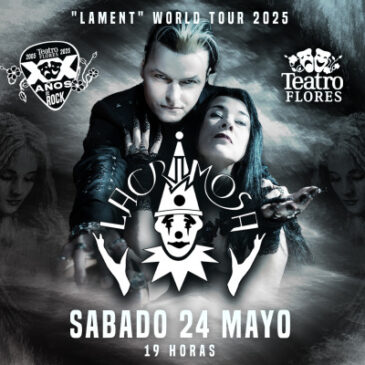 Cartaz da turnê Lament World Tour 2025 da banda Lacrimosa