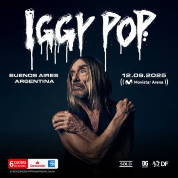 Iggy Pop em performance ao vivo, mostrando toda sua energia característica