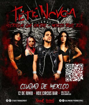 Cartaz do show de Tete Novoa na Cidade do México