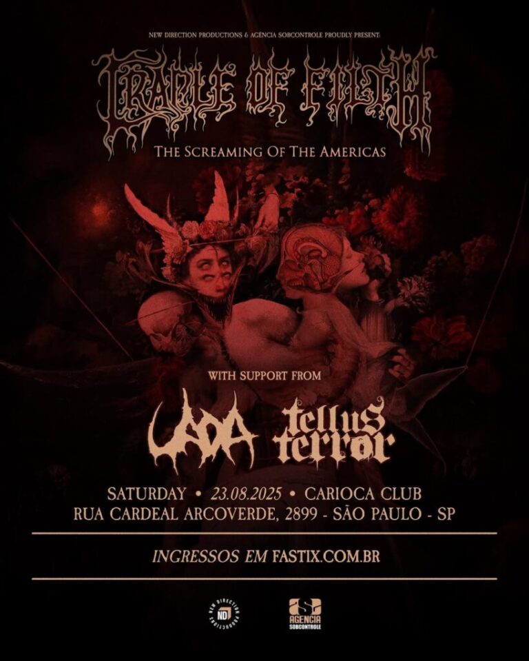Tellus Terror | Cradle Of Filth  “Screaming of the Valkyries Tour” – São Paulo/SP  – 23/08/25