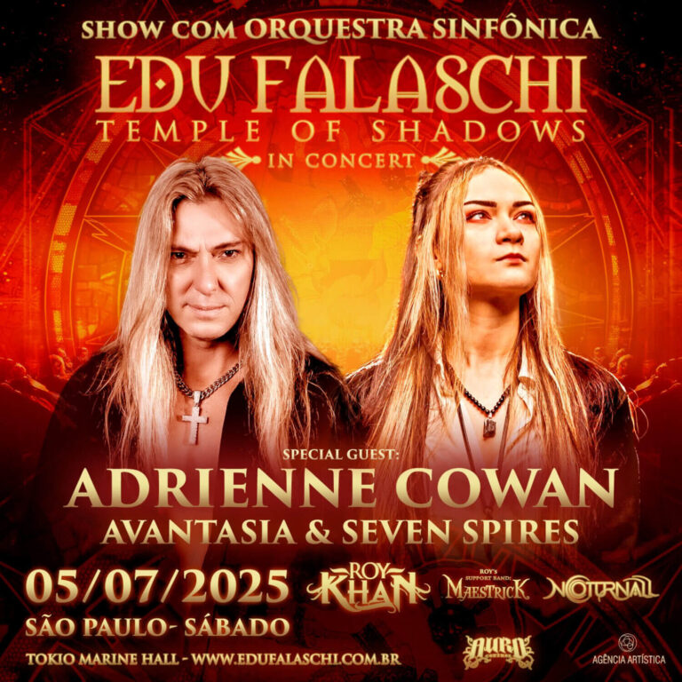 Edu Falaschi: Anunciada participação de Adrienne Cowan para show épico no Tokio Marine Hall em São Paulo