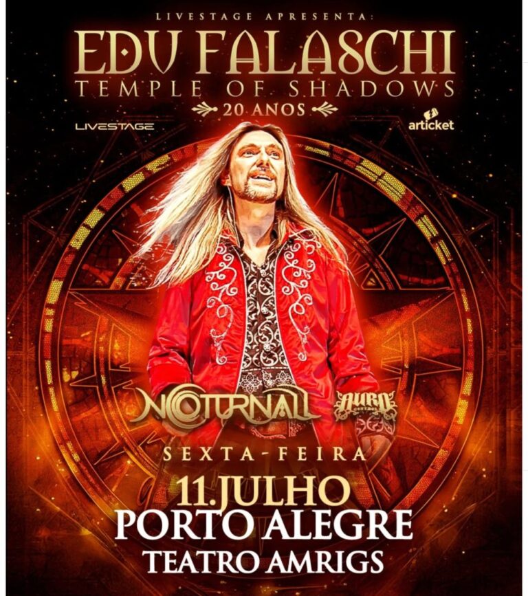Edu Falaschi, Noturnall e Auro Control no Teatro da AMRIGS – 11 de julho de 2025