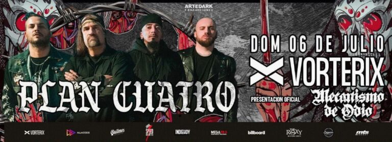 Plan 4 apresenta “Mecanismo de Odio” no Teatro Vorterix: data remarcada para os fãs de metal na Argentina