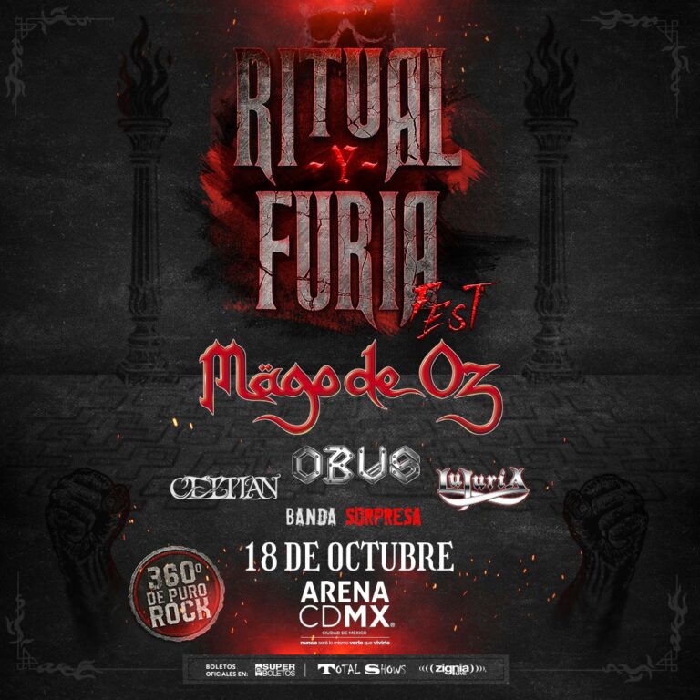 Ritual e Fury Fest! A atração principal do Mago de Oz na Cidade do México.