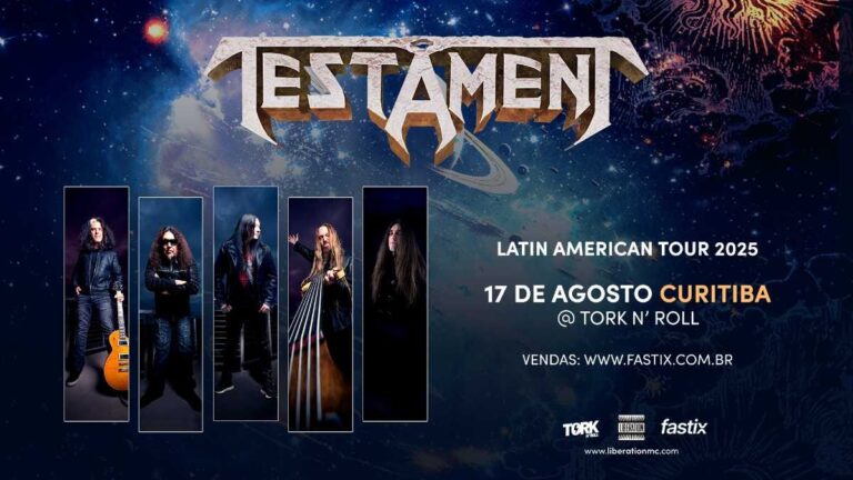 Testament Latin American Tour 2025 – Tork N’ Roll – Curitiba/PR