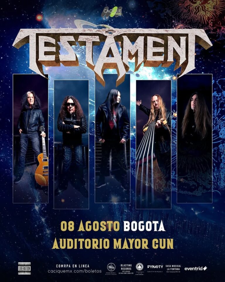 Testament retorna a Bogotá em 8 de agosto