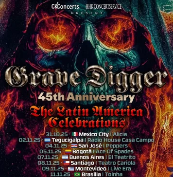 Grave Digger retorna ao Brasil em novembro com 4 shows