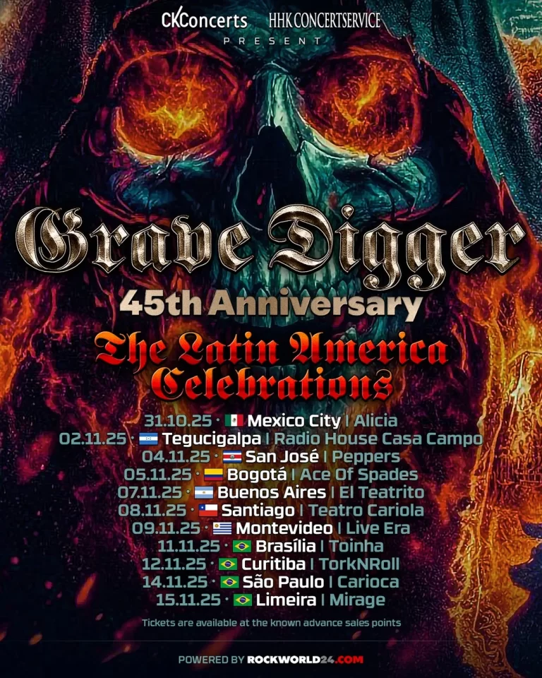 Grave Digger retorna ao Brasil em novembro com 4 shows