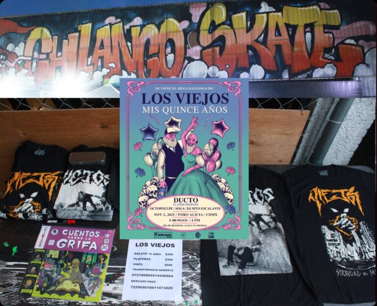 Los Viejos: skate y venta de boletos XV aniversario.
