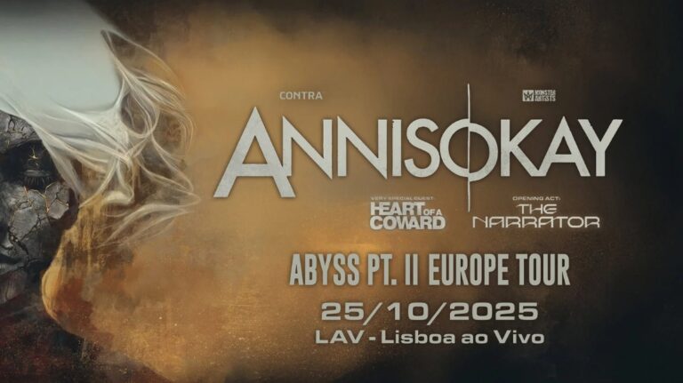 Prime Artists: Heart Of A Coward e The Narrator juntam-se a Annisokay – Lisboa