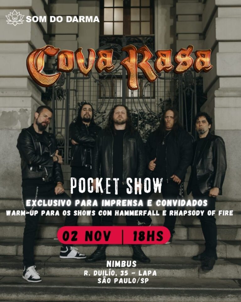 Cova Rasa – pocket show antes do Hammerfall e Rhapsody Of Fire (02/11/2025) – Som Do Darma