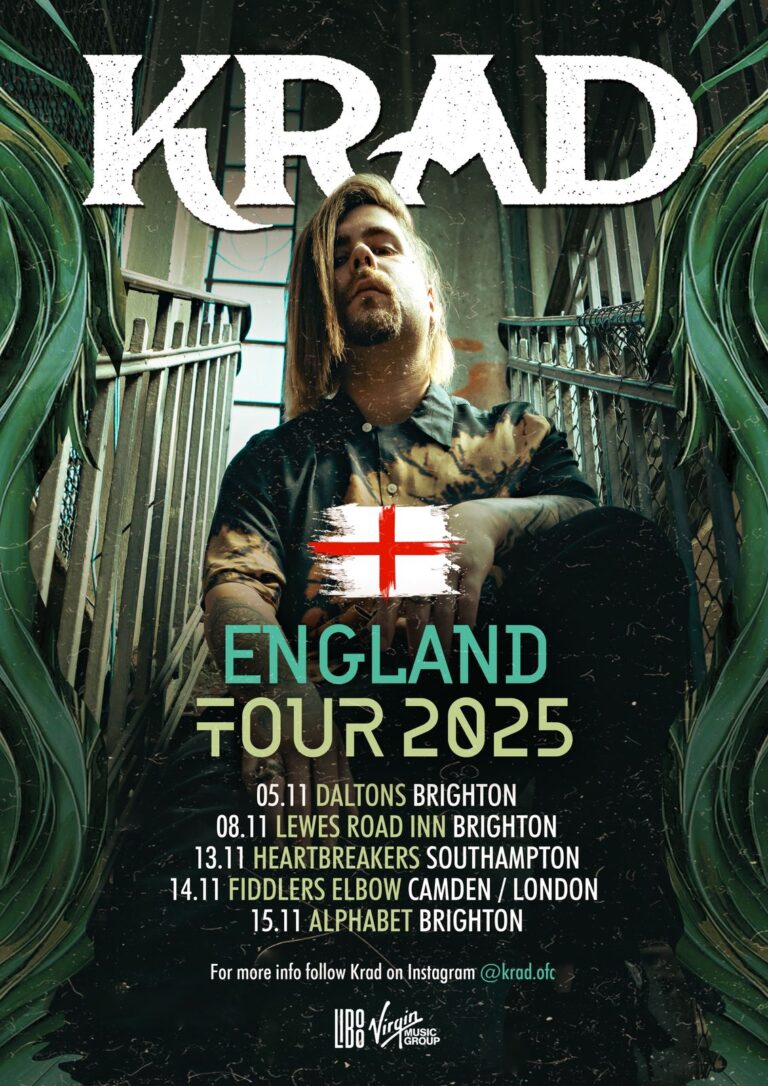 KRAD estreia na Inglaterra com turnê e anuncia novo álbum “One Way Ticket”