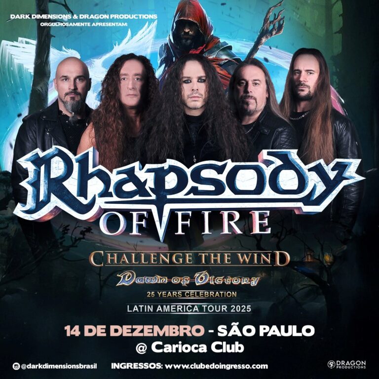 Cova Rasa é Brasil no Rhapsody Of Fire – Carioca Club- Em São Paulo – 14/12/25