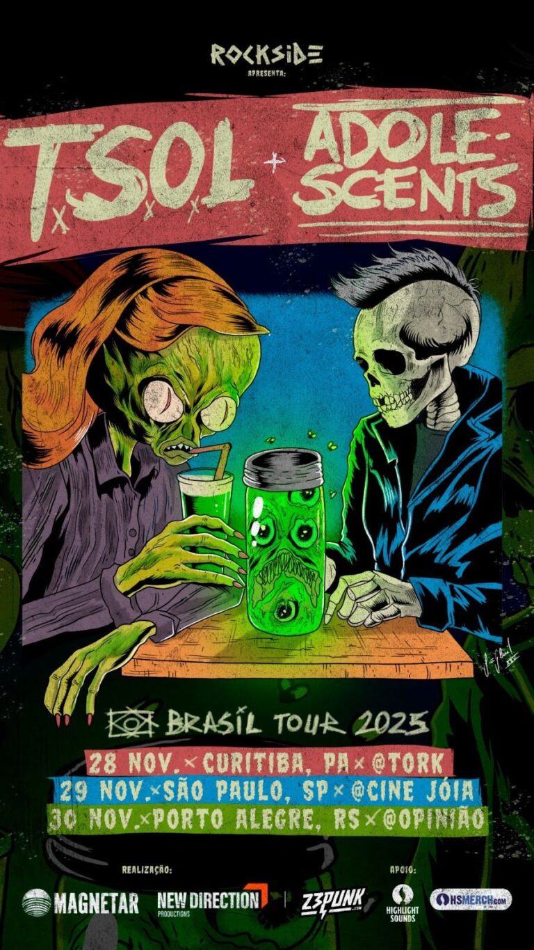 Punks clássicos, T.S.O.L. e Adolescents retornam ao Brasil em novembro de 2025