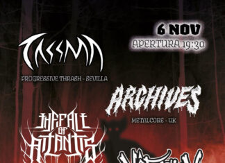Noite de metal underground en Sevilla – Tassma + The Fall of Atlantis + Archives (UK) + NoFusion