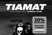 Tiamat: Ingresso do show em São Paulo com cupom de 20% de desconto por tempo limitado