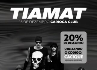 Tiamat: Ingresso do show em São Paulo com cupom de 20% de desconto por tempo limitado