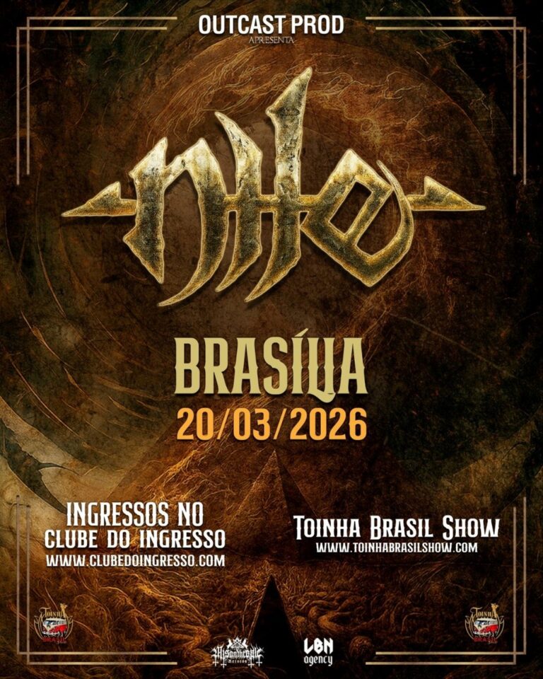 Nile, gigante do death metal, em Brasilia – 20/03/2026 no Toinha Music Show