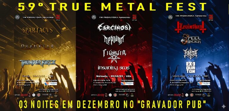 True Metal Records: 59° True Metal Fest no Gravador Pub – Porto Alegre – Brasil