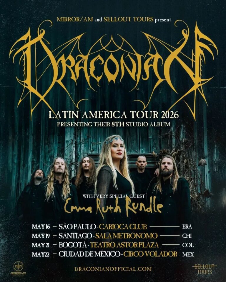 Draconian retorna a São Paulo em 2026 com nova formação e novo álbum