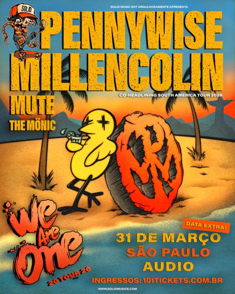 We Are One Tour 2026 com Pennywise e Millencolin terá data extra em São Paulo