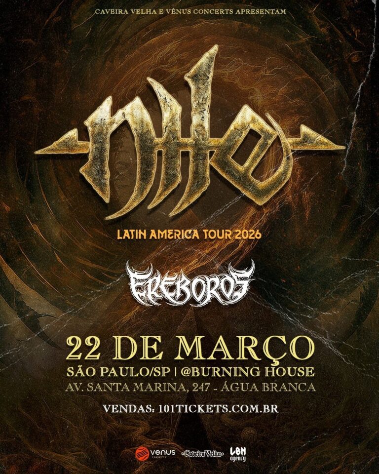 Nile, gigante do death metal, em São Paulo – 22/03/2026 na Burning House