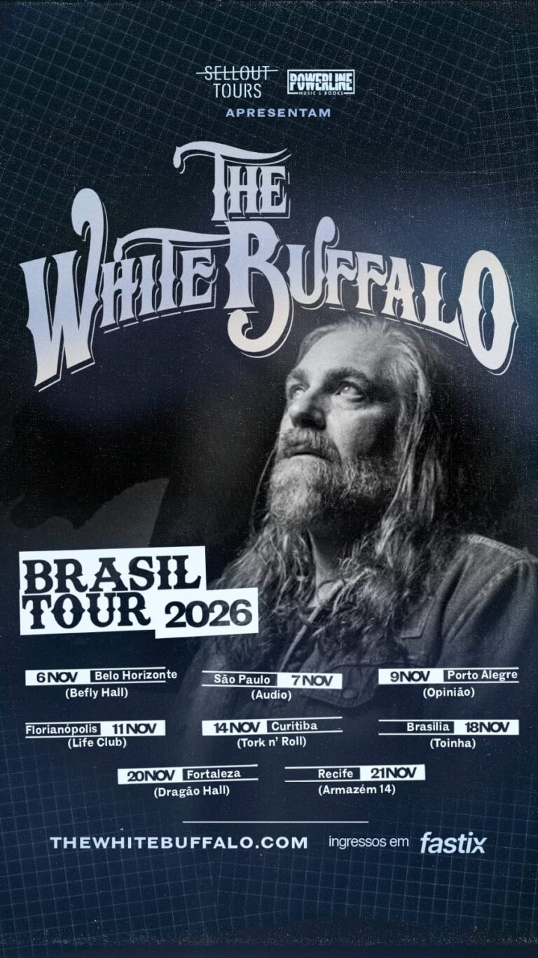 The White Buffalo retorna ao Brasil em novembro de 2026 com oito shows