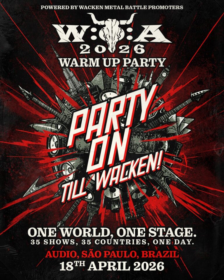 Party On Wacken 2026 leva a celebração dos 35 anos do Wacken Open Air ao Brasil com edição especial em São Paulo
