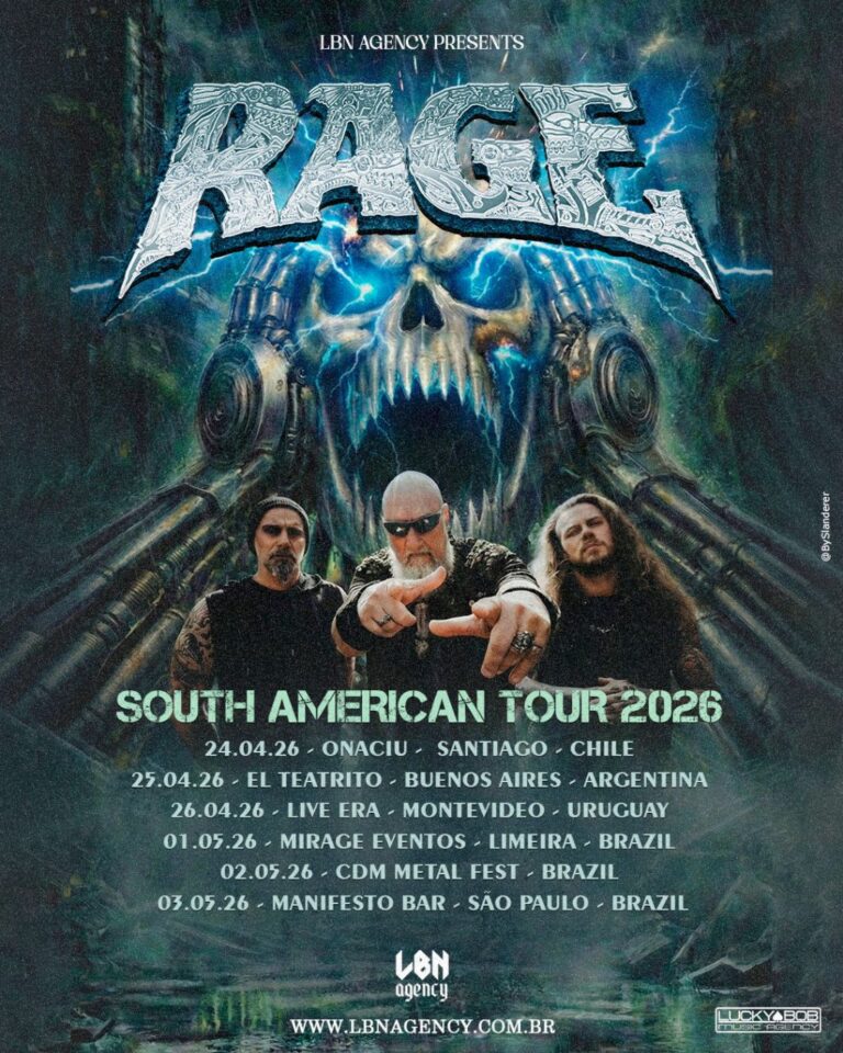 Rage, clássica banda alemã de heavy metal, volta ao Brasil para três shows