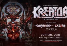 KREATOR + CARCASS + EXODUS + NAILS @ MEO Arena Lisboa | 20.03.2026