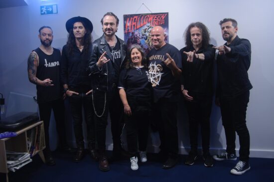 Moonspell com orquestra durante o espetáculo Opus Diabolicum