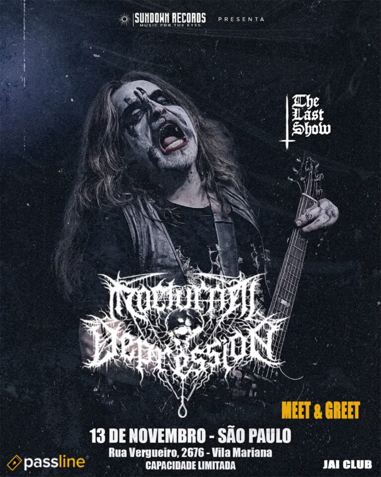 Nocturnal Depression: Datas e locais revelados – Brasil na Jai Club em SP.