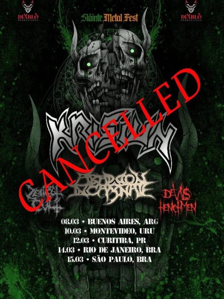 Krisiun – Cancelada a Sláinte Metal Tour que aconteceria em março na América do Sul