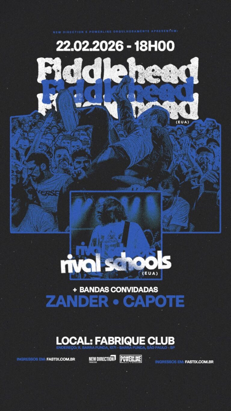 Fiddlehead e Rival Schools estreiam juntos em São Paulo neste domingo (22/02)