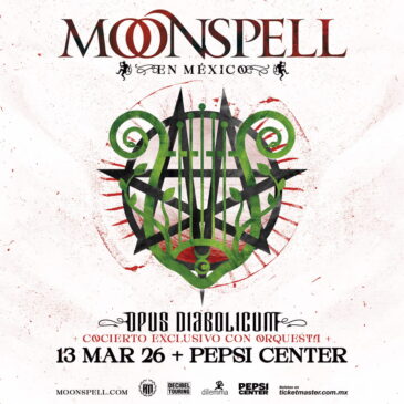 Flyer oficial Moonspell Opus Diabolicum Cidade do México