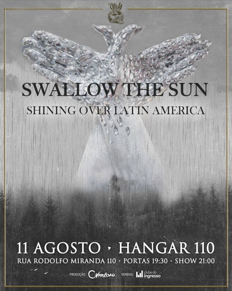 Swallow the Sun no Brasil, data única em São Paulo, no Hangar em 11/08/2026