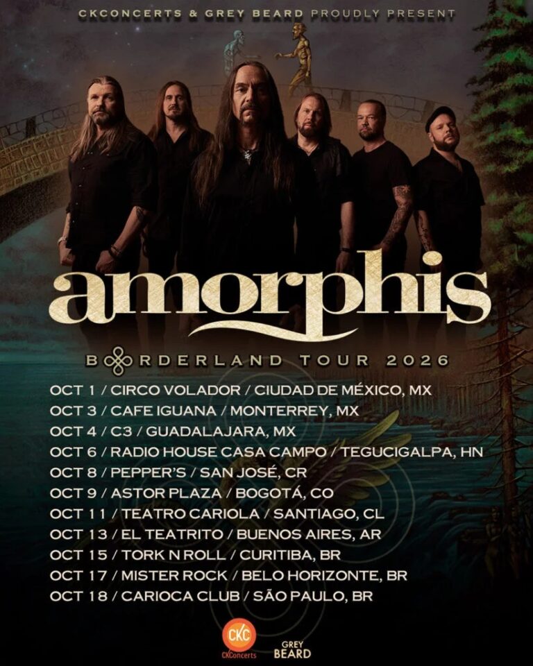 Amorphis no Brasil: São Paulo – 18/10/2026 no Carioca Club