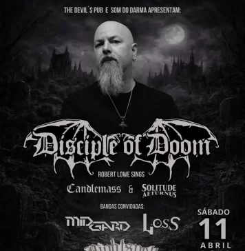 Robert Lowe traz sucessos de Solitude Aeturnus e Candlemass ao The Devil’s Pub, em Sorocaba